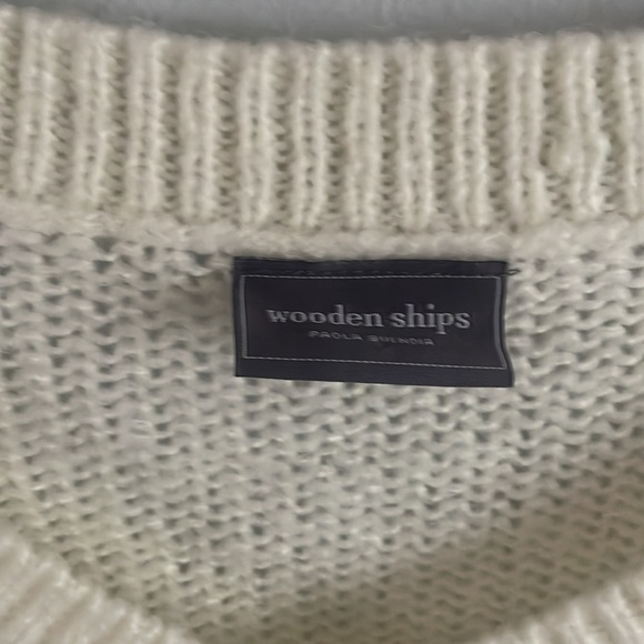 Wooden Ships Cream Knit Sweater Size S/M - Picture 4 of 11